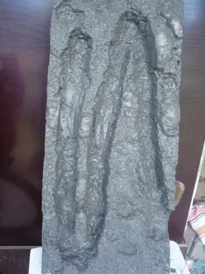 Cement a voda - byly použity 3 nátěry
